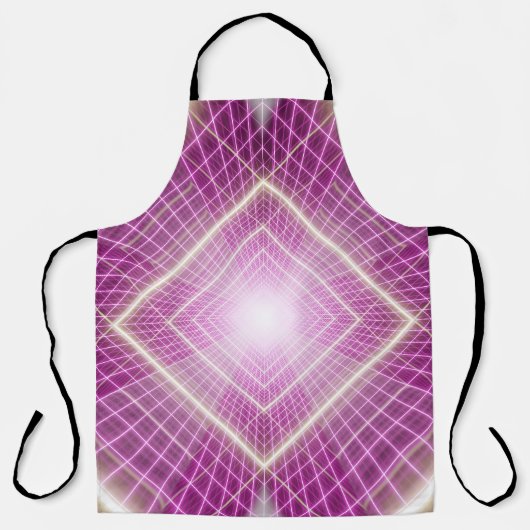 80s Retro: 3D Sci-Fi achtergrond. Schort (Voorkant)