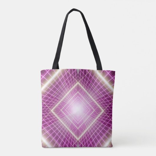 80s Retro: 3D Sci-Fi achtergrond. Tote Bag (Achterkant)