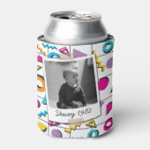 80's Retro 40ste Verjaardag  Foto Blikjeskoeler (Blikje Voorkant)