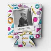 80's Retro 40ste Verjaardag  Foto Blikjeskoeler (Voorkant)