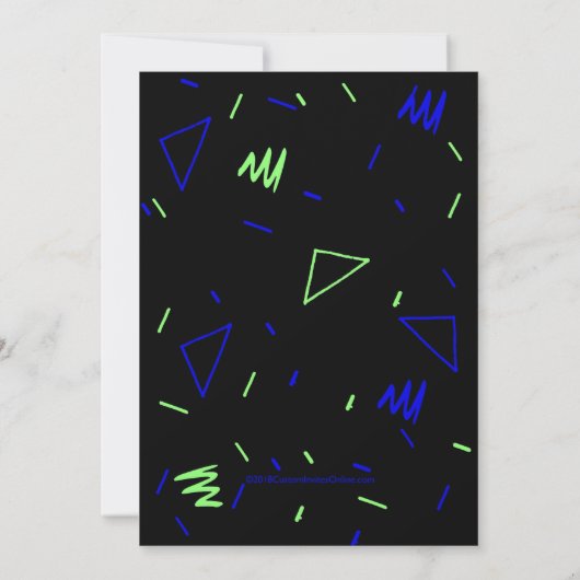 80s Retro 40th Birthday Party Kaart (Achterkant)