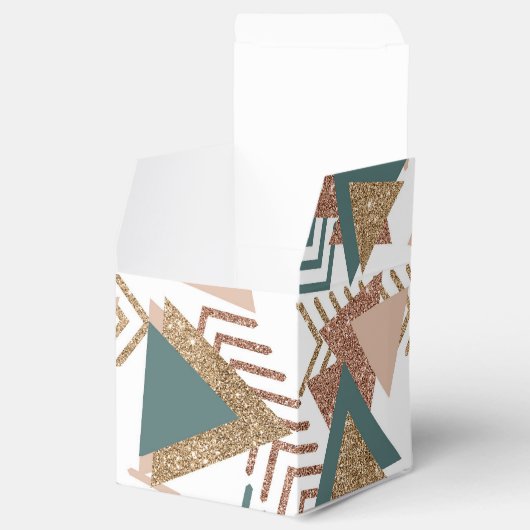 80s Retro Abstract | 70s Groen en Goud Palet Bedankdoosjes (Geopend)