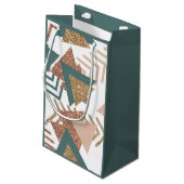 80s Retro Abstract | 70s Groen en Goud Palet Klein Cadeauzakje (Achterkant Gekanteld)