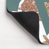 80s Retro Abstract | 70s Groen en Goud Palet Muismat (Hoek)