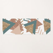 80s Retro Abstract | 70s Groen en Goud Palet Yogamat (Voorkant (horizontaal))