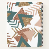 80s Retro Abstract | 70s Groene en Gouden Douane Notitieboek (Achterkant)