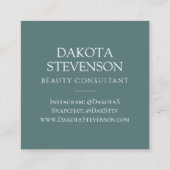 80s Retro Abstract | 70s Groene en Gouden Monogram Contactkaartje (Achterkant)