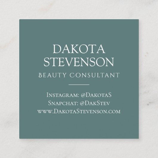 80s Retro Abstract | 70s Groene en Gouden Monogram Contactkaartje (Achterkant)