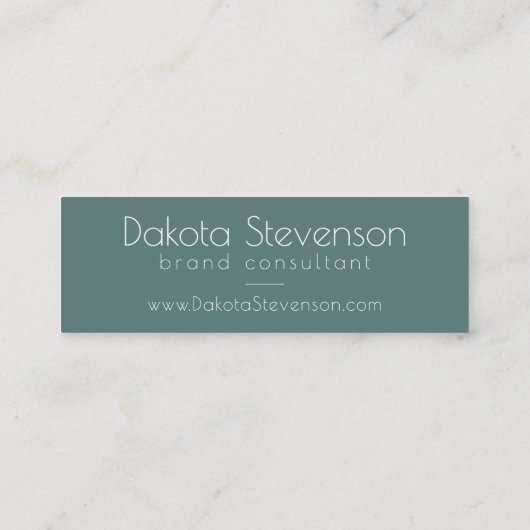 80s Retro Abstract | 70s Groene en Gouden Monogram Mini Visitekaartje (Achterkant)