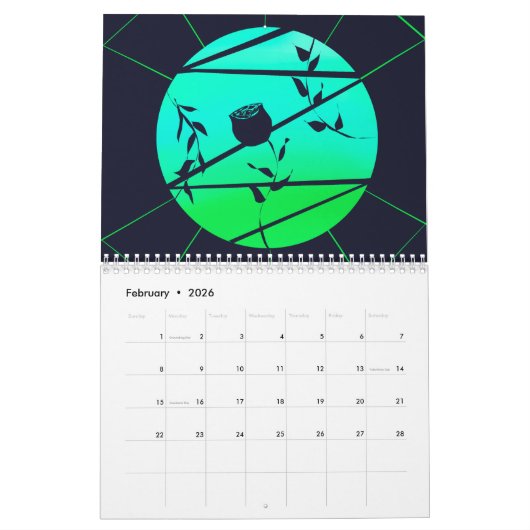 80s Retro-agenda Kalender (Feb 2026)