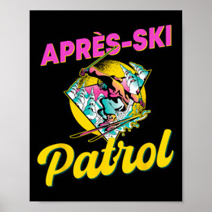 80s Retro Apres-ski Patrol Draag 90s Skiën Poster