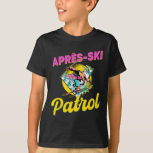 80s Retro Apres-ski Patrol Draag 90s Skiën T-shirt