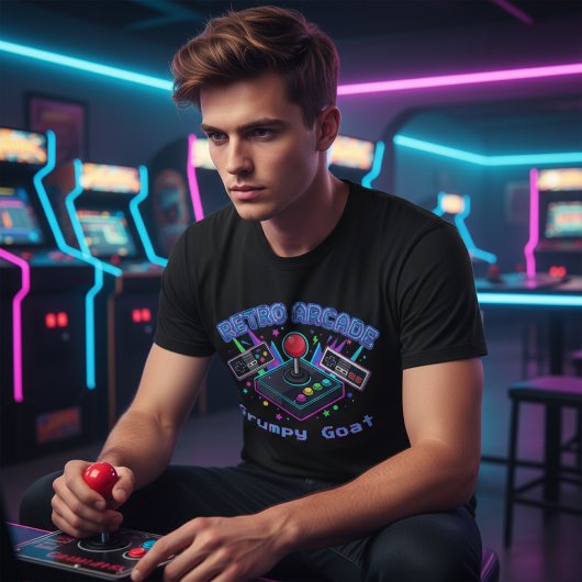 80s Retro Arcade Customizable Gamer T-shirt