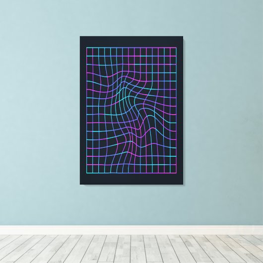 80s Retro Art Canvas Afdruk (Insitu (Houten vloer))
