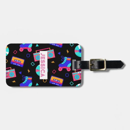 80's Retro Bagagelabel (Voorkant horizontaal)