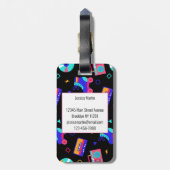 80's Retro Bagagelabel (Achterkant verticaal)