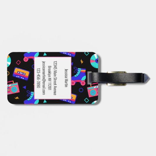 80's Retro Bagagelabel (Achterkant horizontaal)