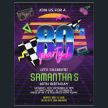 80s Retro Birthday Party Flyer<br><div class="desc">80s Retro Birthday Party Flyer - Reis terug naar de totaal kolossale 80's met deze in een miljoen retro 80s verjaardagsuitnodiging. Het haar, de mode en de muziek houden dit stijlvolle decennium in de harten en geesten van jongeren en jongeren in het hart. Deze radicale uitnodiging bevat felle neonlichten die...</div>