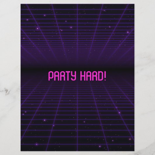 80s Retro Birthday Party Flyer (Achterkant)