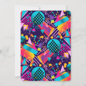 80s Retro Birthday Party Kaart (Achterkant)