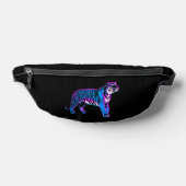 80s RETRO BLAUWE TIGER HEUPZAK Heuptasje (Liggend)