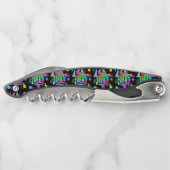 80s retro cadeau voor flesopener kurkentrekker (Achterkant)