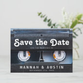 80s Retro Cassette 1980s Wedding Save the Date (Staand voorkant)