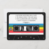 80's Retro Cassette Birthday Party Kaart (Achterkant)
