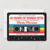 80's Retro Cassette Birthday Party Kaart (Voorkant)