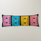 80s Retro Cassette Mix Tape Tech Nostalgie Lichaamskussen (Achterkant)