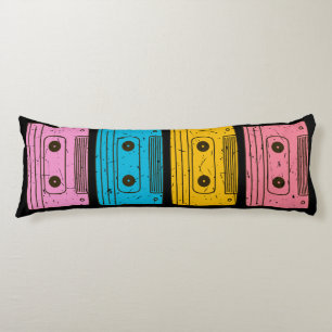 80s Retro Cassette Mix Tape  Tech Nostalgie Lichaamskussen