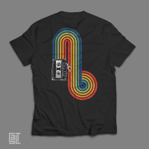 80s Retro Cassetteband Regenboog Golf – Vintage Mi T-shirt