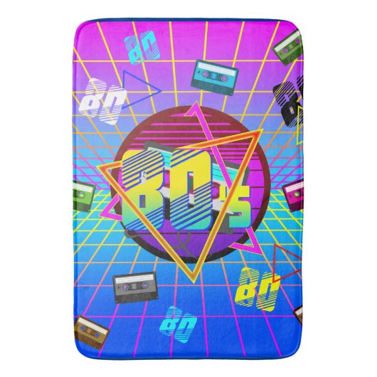 80's Retro Cassettebandje Old School Badmat (Voorkant Verticaal)