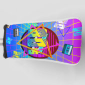 80's Retro Cassettebandje Old School Golfheadcover (Voorkant)
