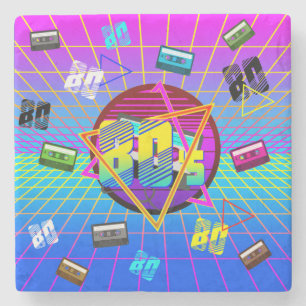 80's Retro Cassettebandje Oude School Stenen Onderzetter