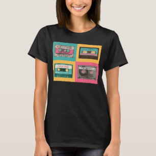 80s Retro Cassettebandjes 90s Decade Muziek T-shirt