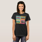 80s Retro Cassettebandjes 90s  Decade Muziek T-shirt (Voorkant volledig)