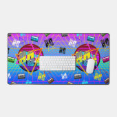 80's Retro Classic Audio Cassettebandje Bureaumat (Keyboard & Muis)