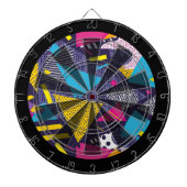 80s Retro Colorful Texture Dartbord (Voorkant)