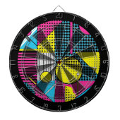80s Retro Colorful Texture  Dartbord (Voorkant)