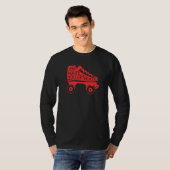 80s Retro Cool Skating Hate Roller Schaats niet T-shirt (Voorkant volledig)