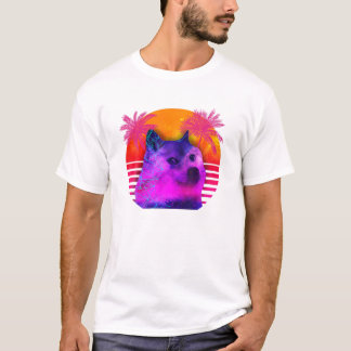 80s Retro Doge Houdl Naar de Maan T-shirt