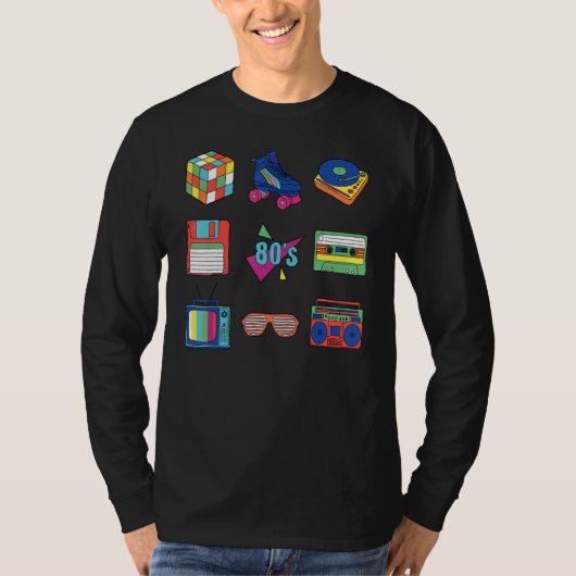 80's Retro Fashion Throwback Culture Disco Music P T-shirt (Voorkant)