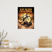 80s Retro Fiets Bootleg Kunst Poster (Keuken)