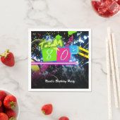 80's Retro Fun Verjaardagsfeest Neon Glow Splatter Servet (Insitu)