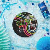 80's Retro Fun Verjaardagsfeest Splatter Borden Papieren Bordje (Feest)