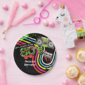 80's Retro Fun Verjaardagsfeest Splatter Borden Papieren Bordje (Feest)