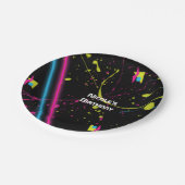 80's Retro Fun Verjaardagsfeest Splatter Borden Papieren Bordje (Gekanteld)