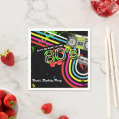80's Retro Fun Verjaardagsfeest Splatter Borden Servet (Insitu)