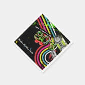 80's Retro Fun Verjaardagsfeest Splatter Borden Servet (Hoek)